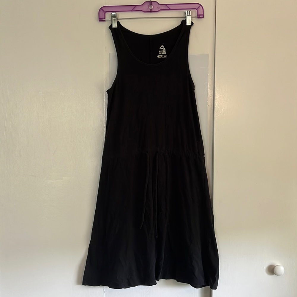 Stretchy Summer tank dress with waist tie
